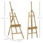 Caballete de pintura plegable en haya con altura y ángulo ajustables 65x110x180-235 cm Madera Natural Caballete de pintura plegable en haya con altura y ángulo ajustables 65x110x180-235 cm Madera Natural