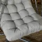 Silla Colgante Plegable con Soporte y 2 Cojines Carga 100 kg para Interior y Exterior en Acabado de Ratán PE Gris Oscuro Silla Colgante Plegable con Soporte y 2 Cojines Carga 100 kg para Interior y Exterior en Acabado de Ratán PE Gris Oscuro
