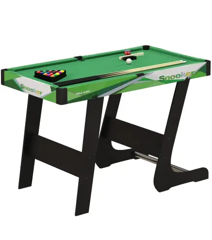 Mesa de Billar Plegable 104 cm con 16 Bolas 2 Tacos Tiza Triángulo y Cepillo para Niños y Adultos Verde