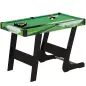 Mesa de Billar Plegable 104 cm con 16 Bolas 2 Tacos Tiza Triángulo y Cepillo para Niños y Adultos Verde