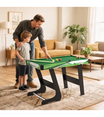 Mesa de Billar Plegable 104 cm con 16 Bolas 2 Tacos Tiza Triángulo y Cepillo para Niños y Adultos Verde