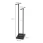 Toallero de Pie de Metal Toallero Escalera de Baño con 2 Barras en Forma de T Estilo Moderno 50x18,5x85 cm Negro