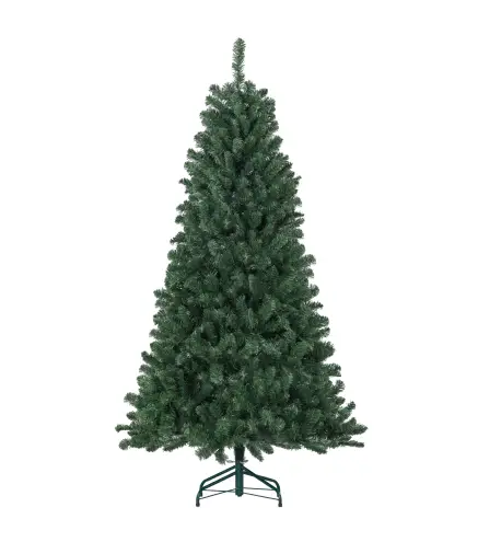Árbol de Navidad Artificial 180 cm con 760 Ramas de Alambre de Memoria y Base Plegable Árbol de Navideño Verde