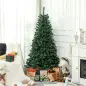 Árbol de Navidad Artificial 180 cm con 760 Ramas de Alambre de Memoria y Base Plegable Árbol de Navideño Verde