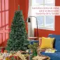 Árbol de Navidad Artificial 180 cm con 760 Ramas de Alambre de Memoria y Base Plegable Árbol de Navideño Verde