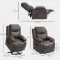 Sillón Relax Levanta Personas Sillón Elevador con Control Remoto Reclinación 160° Reposapiés 76x90x105cm Marrón Sillón Relax Levanta Personas Sillón Elevador con Control Remoto Reclinación 160° Reposapiés 76x90x105cm Marrón