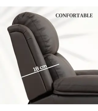 Sillón Relax Levanta Personas Sillón Elevador con Control Remoto Reclinación 160° Reposapiés 76x90x105cm Marrón