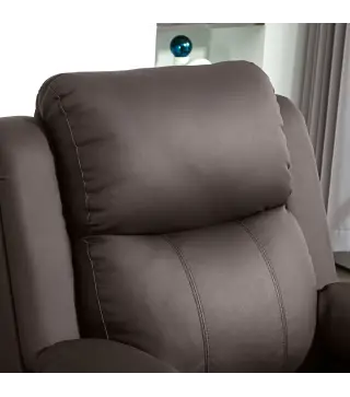 Sillón Relax Levanta Personas Sillón Elevador con Control Remoto Reclinación 160° Reposapiés 76x90x105cm Marrón