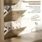 Zapatero Estrecho con 3 Puertas Abatibles Zapatero Entrada Recibidor Estantes Ajustables para 12 Pares de Zapatos Roble