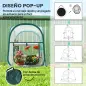 Mini Invernadero Plegable Pop-up Invernadero de Exterior con Puerta Enrollable y Cubierta Transparente