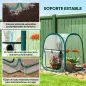Mini Invernadero Plegable Pop-up Invernadero de Exterior con Puerta Enrollable y Cubierta Transparente