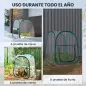 Mini Invernadero Plegable Pop-up Invernadero de Exterior con Puerta Enrollable y Cubierta Transparente