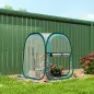 Mini Invernadero Plegable Pop-up Invernadero de Exterior con Puerta Enrollable y Cubierta Transparente