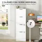 Mueble Archivador con 4 Cajones Cerraduras Carpetas A4 y Carta 40x40x131 cm Blanco Mueble Archivador con 4 Cajones Cerraduras Carpetas A4 y Carta 40x40x131 cm Blanco