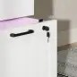 Mueble Archivador con 4 Cajones Cerraduras Carpetas A4 y Carta 40x40x131 cm Blanco Mueble Archivador con 4 Cajones Cerraduras Carpetas A4 y Carta 40x40x131 cm Blanco