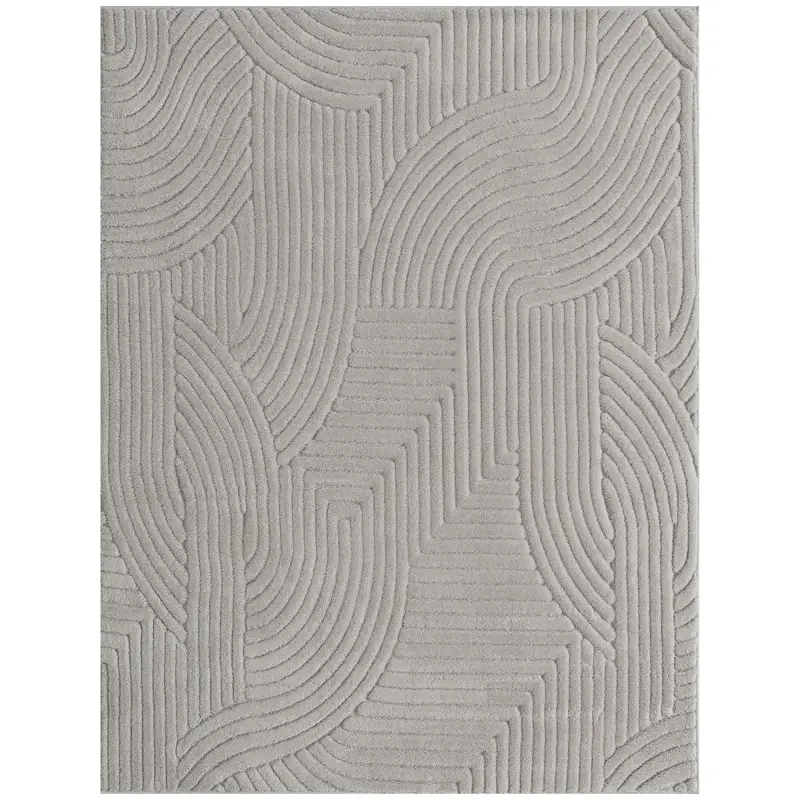Alfombra Salón 230x160 cm Pelo Corto Estilo Moderno Base Antideslizante Tejida a Máquina Gris Alfombra Salón 230x160 cm Pelo Corto Estilo Moderno Base Antideslizante Tejida a Máquina Gris