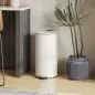Cubo de Basura Cocina 30L con Pedal Tapa de Cierre Suave y Cubo Extraíble para Dormitorio Oficina Estudio Salón Crema