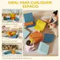 Juego de 9 Bloques de Espuma para Niños con Fundas de Terciopelo Lavables para Escalar y Gatear Multicolor Juego de 9 Bloques de Espuma para Niños con Fundas de Terciopelo Lavables para Escalar y Gatear Multicolor