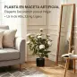 Planta Artificial de Camelia 65cm Árbol Artificial en Maceta con Flores de Seda Realistas 116 Hojas Efecto Musgo Blanco