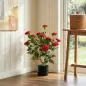 Planta Artificial de Camelia 65 cm Árbol Artificial en Maceta con Flores de Seda Realistas 116 Hojas Efecto Musgo Rojo Planta Artificial de Camelia 65 cm Árbol Artificial en Maceta con Flores de Seda Realistas 116 Hojas Efecto Musgo Rojo