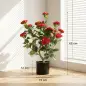 Planta Artificial de Camelia 65 cm Árbol Artificial en Maceta con Flores de Seda Realistas 116 Hojas Efecto Musgo Rojo Planta Artificial de Camelia 65 cm Árbol Artificial en Maceta con Flores de Seda Realistas 116 Hojas Efecto Musgo Rojo