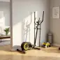 Bicicleta Elíptica para Casa Silenciosa con Bluetooth Compatible con App Resistencia de 8 Niveles Sensor Pulso Ruedas Bicicleta Elíptica para Casa Silenciosa con Bluetooth Compatible con App Resistencia de 8 Niveles Sensor Pulso Ruedas