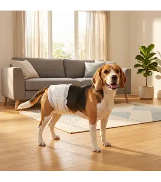 Pañales Desechables para Perros Machos 48 Unidades Súper Absorbentes Antifugas para Cachorros Talla M