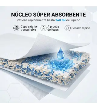 Pañales Desechables para Perros Machos 48 Unidades Súper Absorbentes Antifugas para Cachorros Talla M