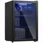 Frigorífico de Bebidas 70 L con Puerta de Vidrio Doble Iluminación LED 2 Estantes Ajustables para 70 Latas Frigorífico de Bebidas 70 L con Puerta de Vidrio Doble Iluminación LED 2 Estantes Ajustables para 70 Latas