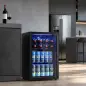 Frigorífico de Bebidas 70 L con Puerta de Vidrio Doble Iluminación LED 2 Estantes Ajustables para 70 Latas Frigorífico de Bebidas 70 L con Puerta de Vidrio Doble Iluminación LED 2 Estantes Ajustables para 70 Latas