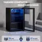 Frigorífico de Bebidas 70 L con Puerta de Vidrio Doble Iluminación LED 2 Estantes Ajustables para 70 Latas Frigorífico de Bebidas 70 L con Puerta de Vidrio Doble Iluminación LED 2 Estantes Ajustables para 70 Latas