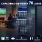 Frigorífico de Bebidas 70 L con Puerta de Vidrio Doble Iluminación LED 2 Estantes Ajustables para 70 Latas Frigorífico de Bebidas 70 L con Puerta de Vidrio Doble Iluminación LED 2 Estantes Ajustables para 70 Latas