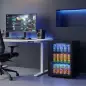Frigorífico de Bebidas 70 L con Puerta de Vidrio Doble Iluminación LED 2 Estantes Ajustables para 70 Latas Frigorífico de Bebidas 70 L con Puerta de Vidrio Doble Iluminación LED 2 Estantes Ajustables para 70 Latas