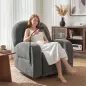 Sillón Relax Reclinable 3 en 1 con Función Mecedora Giratorio 360° Soporte para Teléfono Asiento Amplio Gris Sillón Relax Reclinable 3 en 1 con Función Mecedora Giratorio 360° Soporte para Teléfono Asiento Amplio Gris
