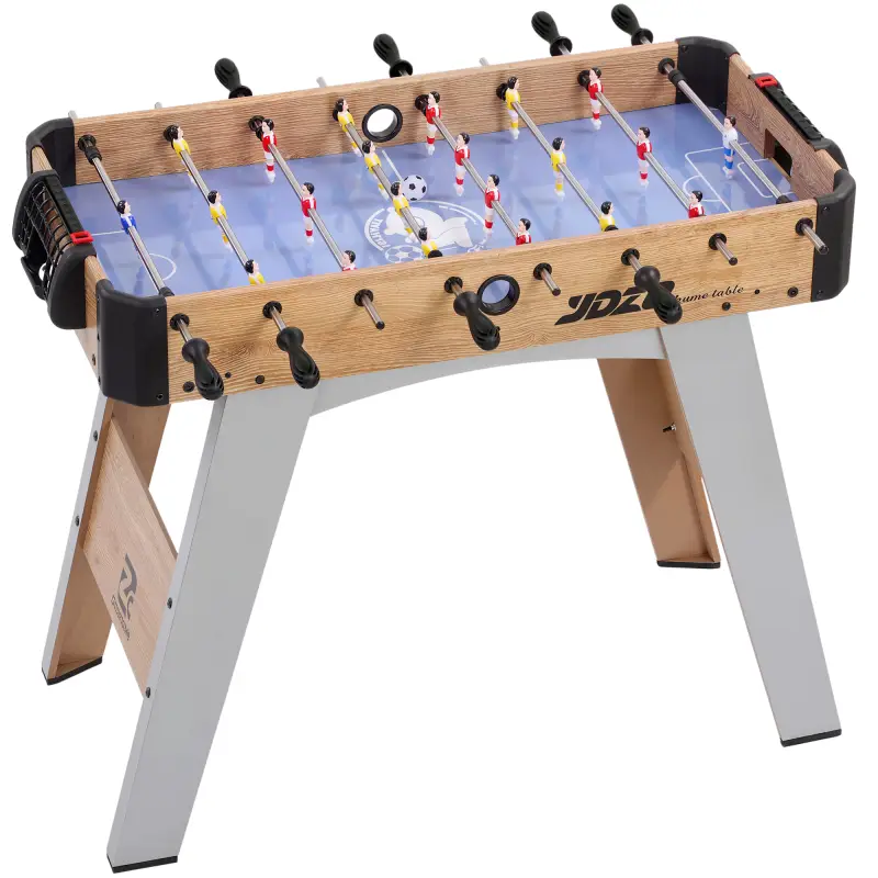 Futbolín de Mesa de 89 cm con 22 Jugadores 2 Pelotas 2 Marcadores Mangos Antideslizantes 89x61,5x70 cm Morado