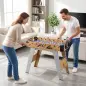 Futbolín de Mesa de 89 cm con 22 Jugadores 2 Pelotas 2 Marcadores Mangos Antideslizantes 89x61,5x70 cm Morado