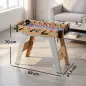 Futbolín de Mesa de 89 cm con 22 Jugadores 2 Pelotas 2 Marcadores Mangos Antideslizantes 89x61,5x70 cm Morado