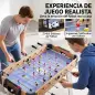 Futbolín de Mesa de 89 cm con 22 Jugadores 2 Pelotas 2 Marcadores Mangos Antideslizantes 89x61,5x70 cm Morado