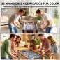 Futbolín de Mesa de 89 cm con 22 Jugadores 2 Pelotas 2 Marcadores Mangos Antideslizantes 89x61,5x70 cm Morado