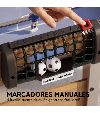 Futbolín de Mesa de 89 cm con 22 Jugadores 2 Pelotas 2 Marcadores Mangos Antideslizantes 89x61,5x70 cm Morado