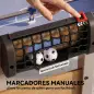 Futbolín de Mesa de 89 cm con 22 Jugadores 2 Pelotas 2 Marcadores Mangos Antideslizantes 89x61,5x70 cm Morado