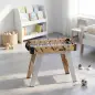 Futbolín de Mesa de 89 cm con 22 Jugadores 2 Pelotas 2 Marcadores Mangos Antideslizantes 89x61,5x70 cm Morado