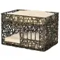 Cesta de Ratán para Gatos de 2 Alturas Cama Cueva de Gatos con 2 Cojines Suaves y Ventana 56x41x45 cm Café Oscuro Cesta de Ratán para Gatos de 2 Alturas Cama Cueva de Gatos con 2 Cojines Suaves y Ventana 56x41x45 cm Café Oscuro