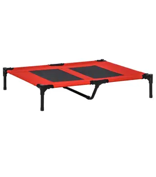 Cama Elevada para Perros Gatos Portátil Cama para Mascotas con Zona de Malla Transpirable y Tela Oxford para Interior Exterior 9