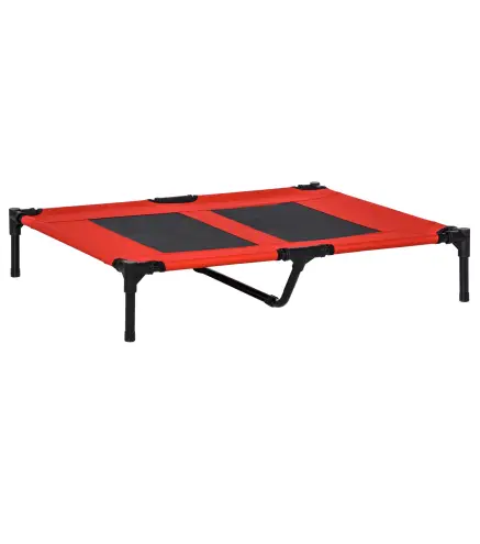 Cama Elevada para Perros Gatos Portátil Cama para Mascotas con Zona de Malla Transpirable y Tela Oxford para Interior Exterior 9