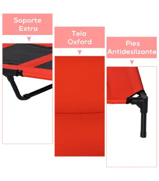 Cama Elevada para Perros Gatos Portátil Cama para Mascotas con Zona de Malla Transpirable y Tela Oxford para Interior Exterior 9