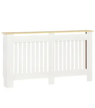Cubre Radiadores 152x19x83 cm Cubierta para Radiador de MDF Cubreradiador para Salón Dormitorio Pasillo Blanco
