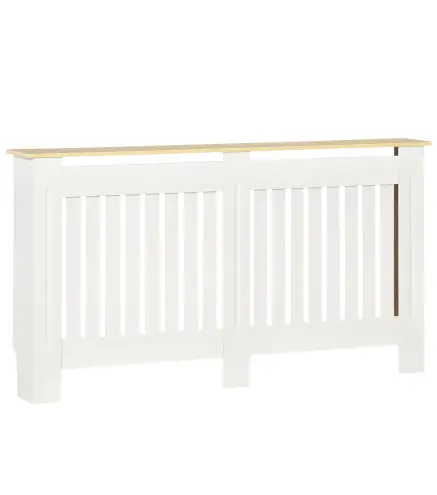 Cubre Radiadores 152x19x83 cm Cubierta para Radiador de MDF Cubreradiador para Salón Dormitorio Pasillo Blanco