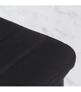 Pack de 4 Sillas de Cocina Modernas Tapizadas en Lino y Patas de Metal para Salón Carga 120 kg 41x50x97 cm Negro