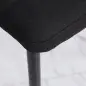 Pack de 4 Sillas de Cocina Modernas Tapizadas en Lino y Patas de Metal para Salón Carga 120 kg 41x50x97 cm Negro